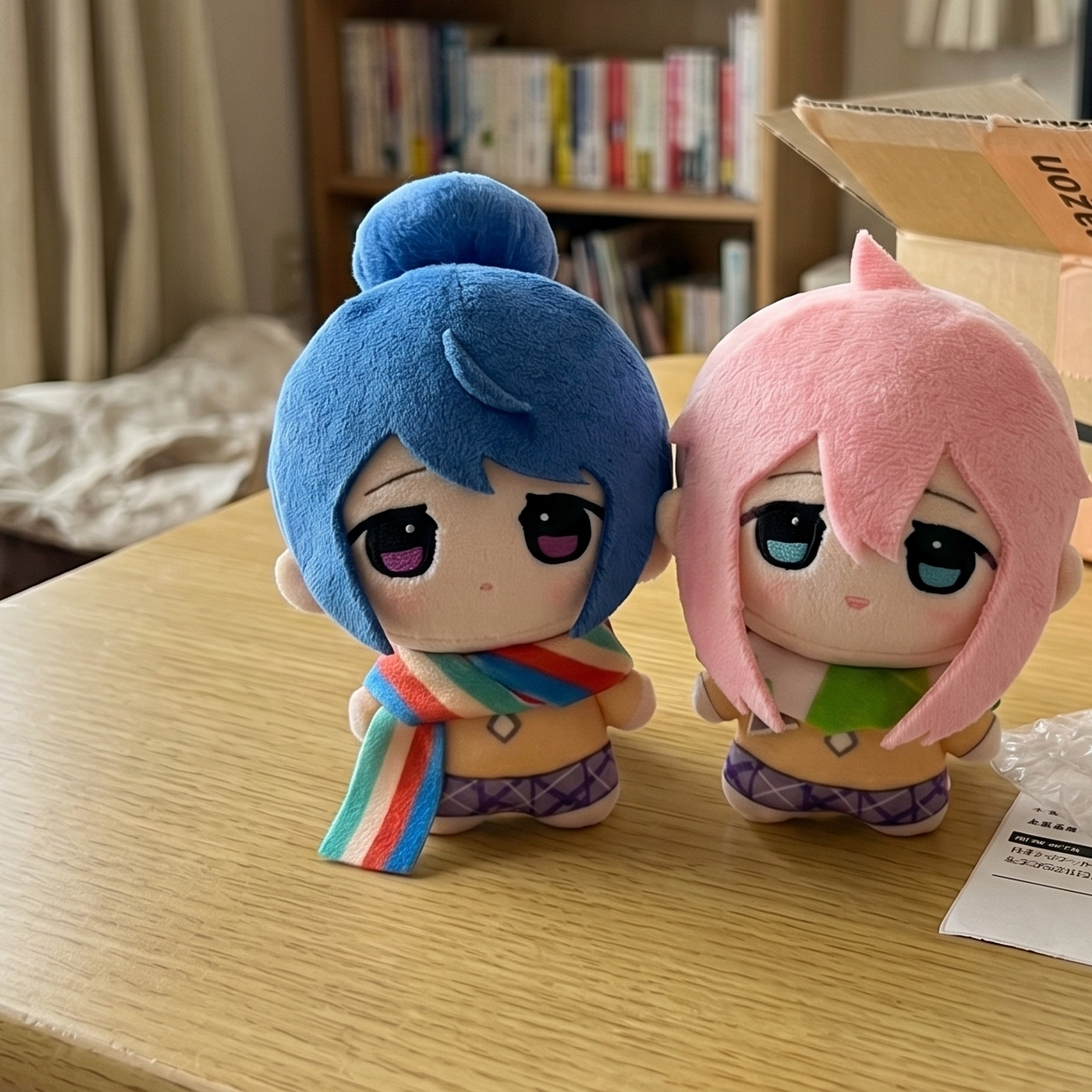 Nadeshiko Kagamihara Plush & Rin Shima Plush Laid-Back Camp Plushies Handmade Plushies 10cm