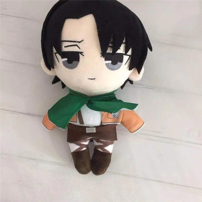 Levi, Eren & Mikasa Handmade Plush Dolls - With Gear & Without Gear Variants | Anime Soldier Collectibles