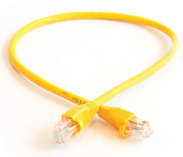 Garland Cat6 Patch Lead – 0.5 m Yellow, RJ45 to RJ45, 24 AWG, PVC-V75 Sheath – SKU MADMT6L45450.5YW