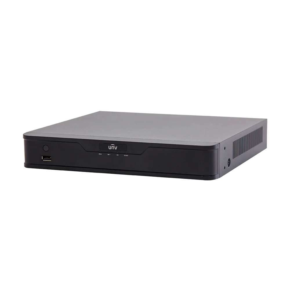 Uniview Easy 8 Channel AI NVR with 8x PoE | 12MP Recording | Dual 10TB HDD Bays | 160Mbps | NVR302-08B-P8-IQ