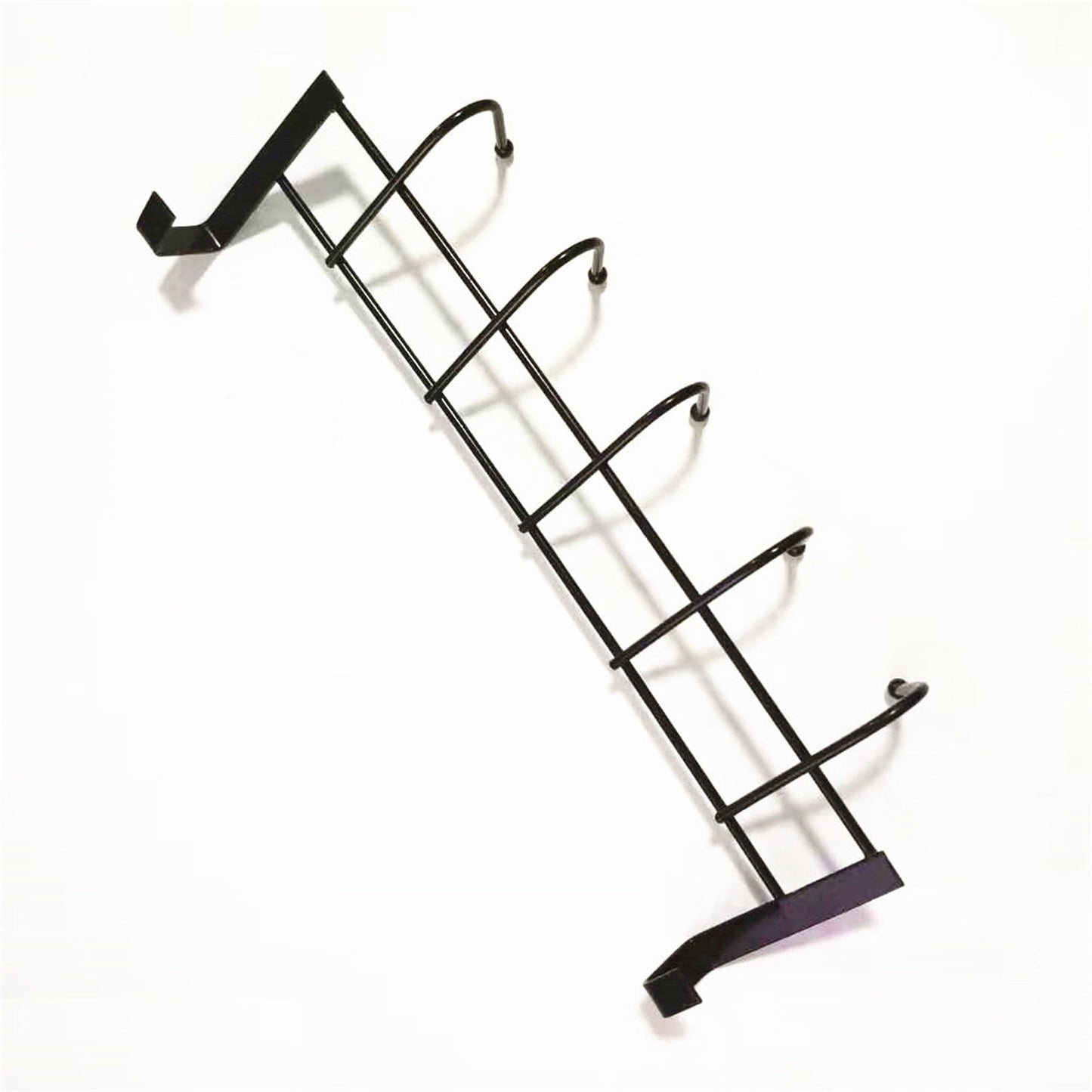 Over The Door Hook for Doors up to 1.4\'\' Thickness, Stainless Steel Over Door Hanger with 5 Hooks, Door Coat Rack for Entryway & Bathroom Hanging Coats, Backpack, Robes, Towels, 1 Pcs, 9.05x3.54 9.05" x 3.54" Black