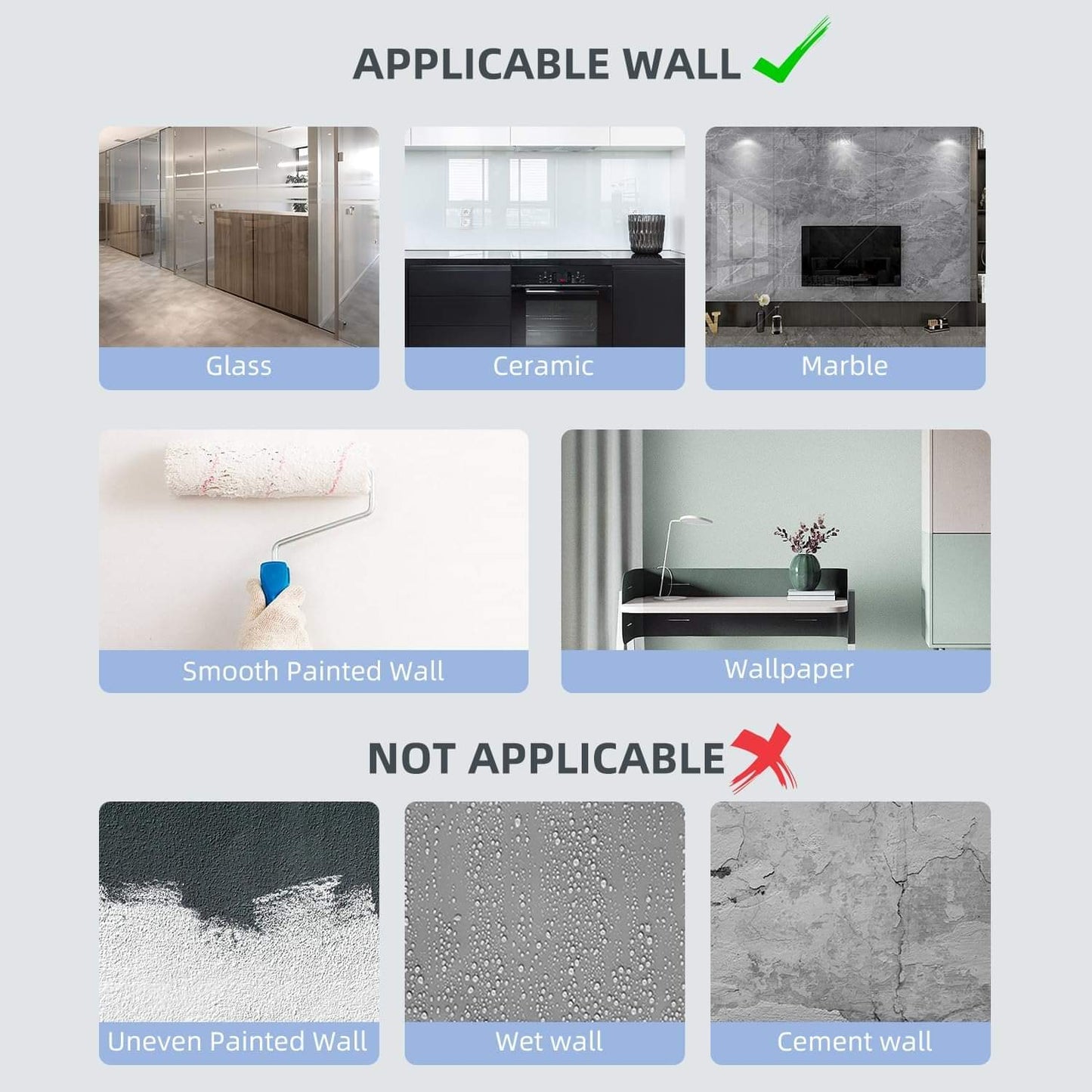 Pegboard organizer kit compatible with glass, ceramic, and marble walls