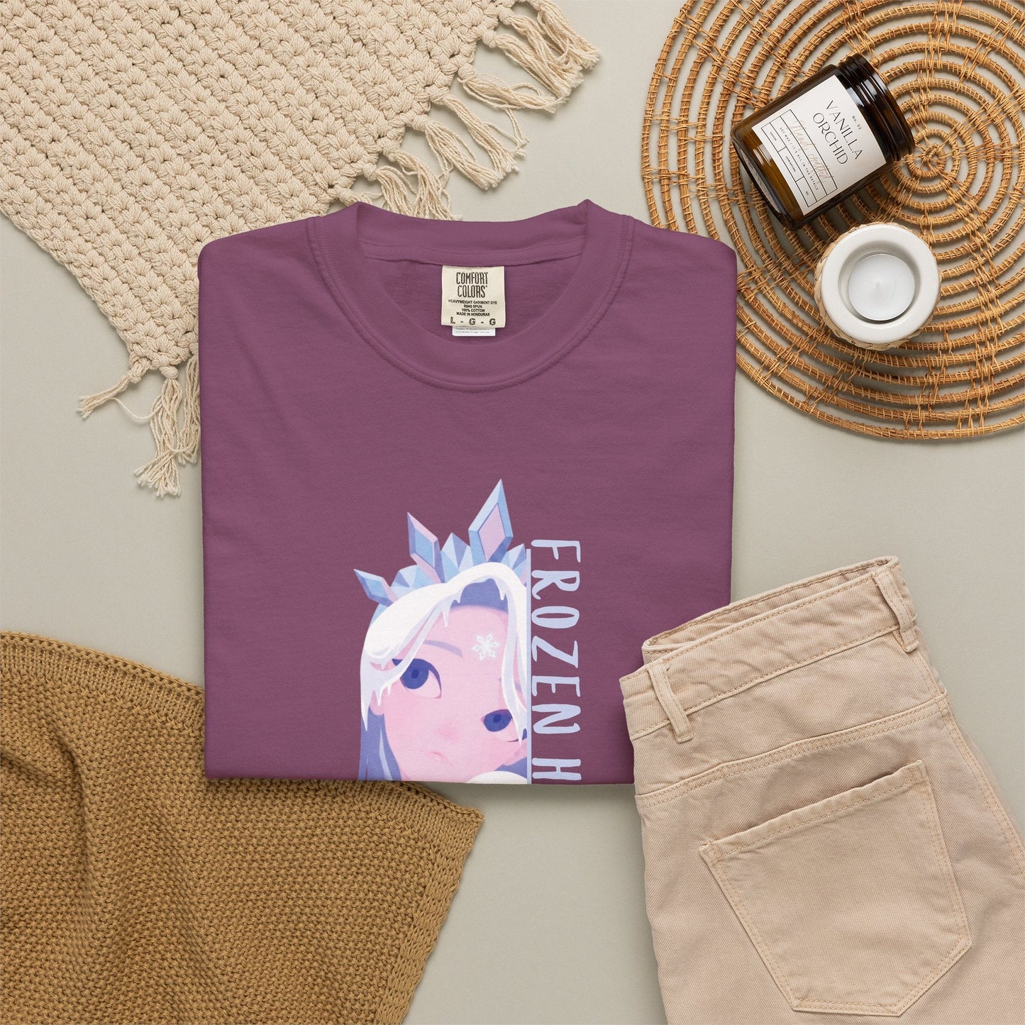 Winter Majesty Frozen Heart T-Shirt - Cryo Empress Ice Queen Anime Graphic Tee