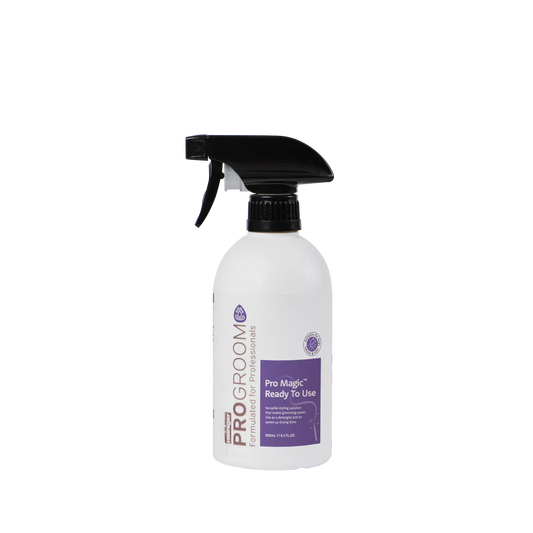 ProGroom Pro Magic ready-to-use spray bottle, white plastic with black trigger