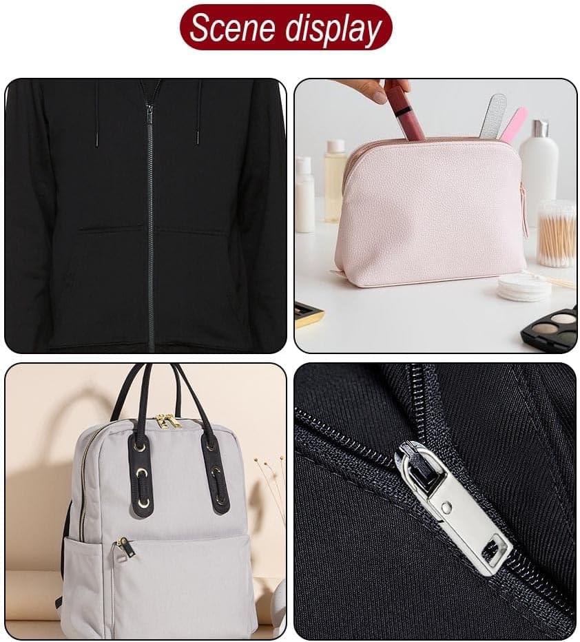 Removable zipper sliders for jacket and bag, with close-up metal slider