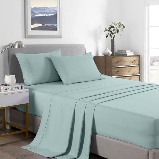 Royal Comfort 2000 Thread Count Bamboo Cooling Sheet Set Ultra Soft Bedding - Single - Frost.