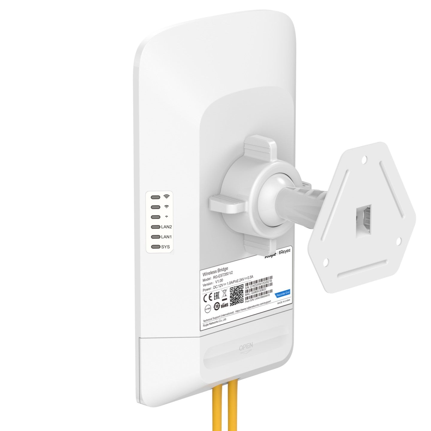 Ruijie RG-EST350 V2, 5GHz Dual-stream 802.11ac 5KM Wireless Bridge