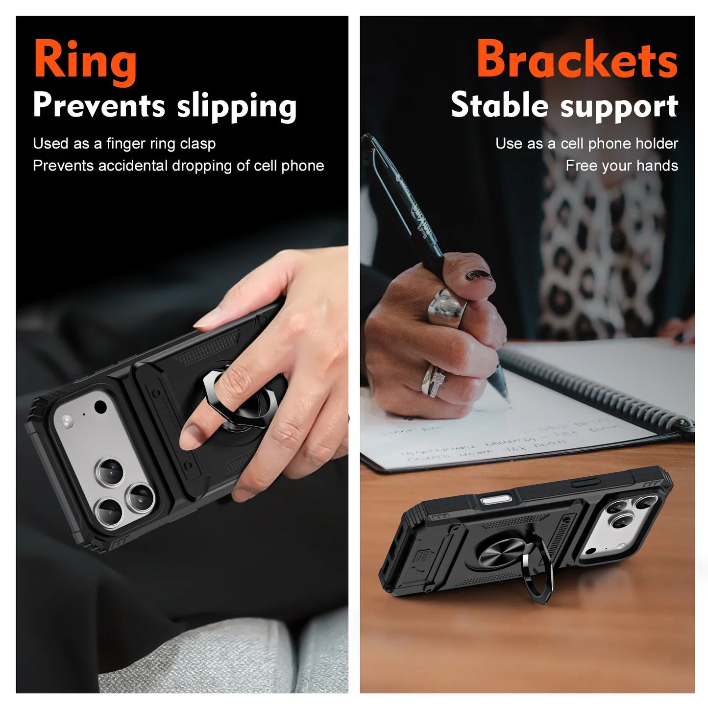 iPhone 17 Shockproof Cardholder Case