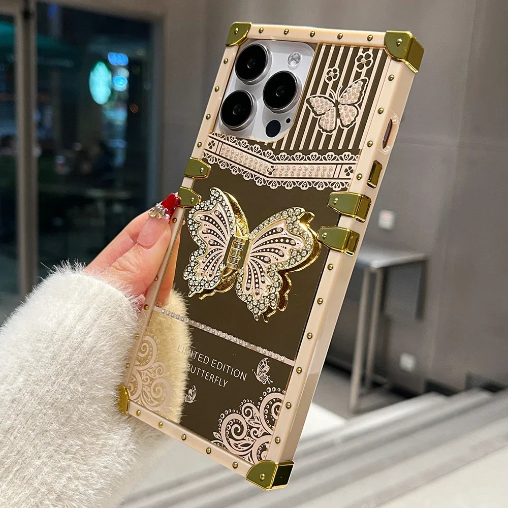 iPhone Shockproof Diamond Butterfly Case