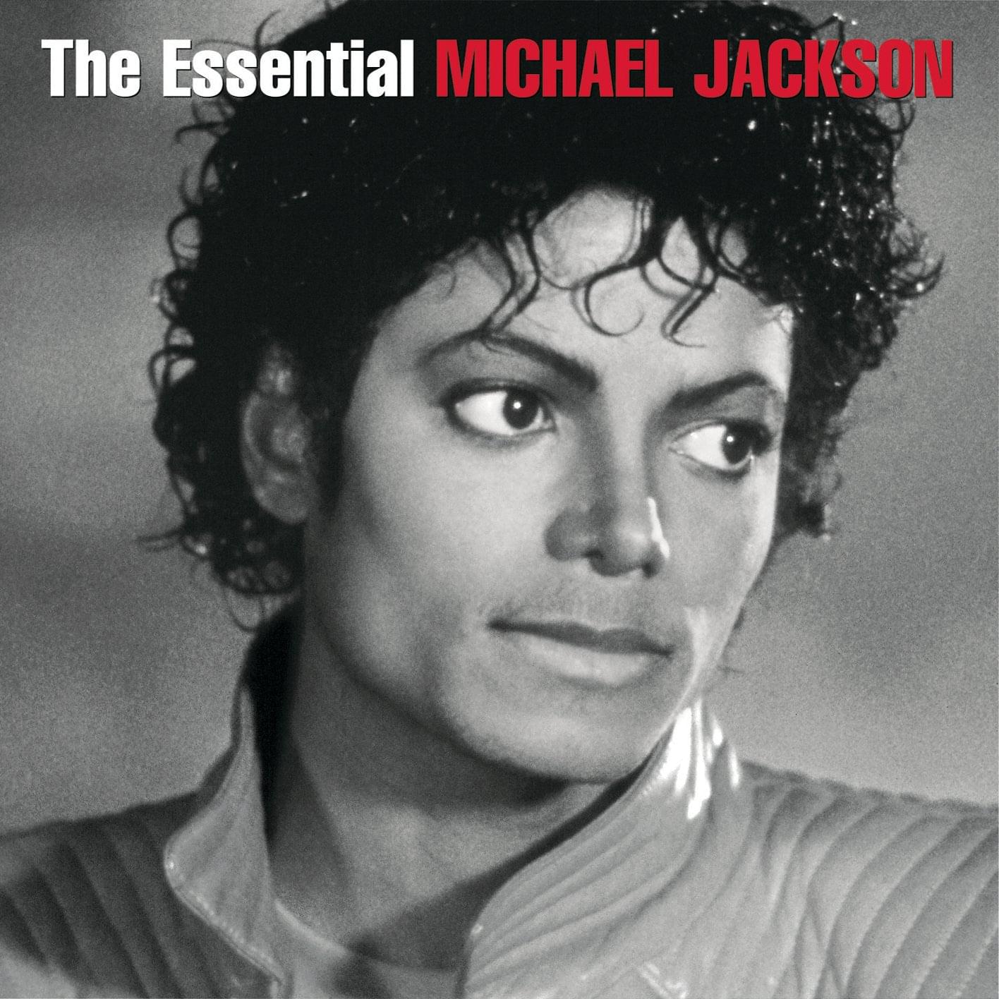 Michael Jackson essential CD album cover with black-and-white portrait and curly hair