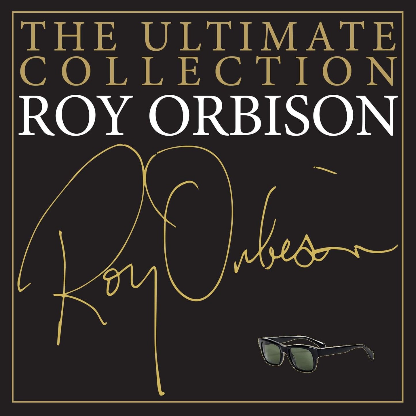 Ultimate Collection Roy Orbison CD album cover with title text, signature, and sunglasses art