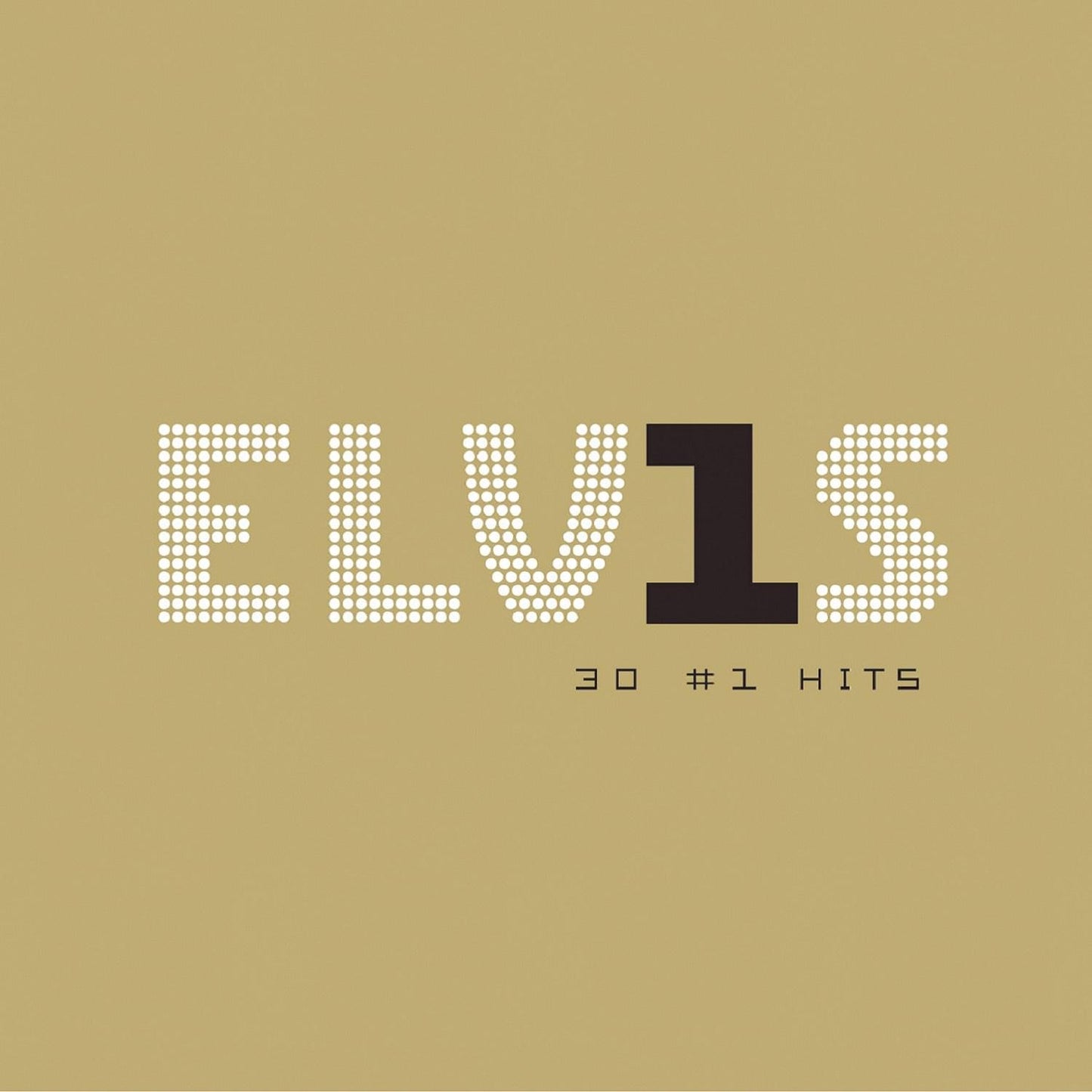 Elvis Presley 30 #1 Hits CD album cover with dotted title text