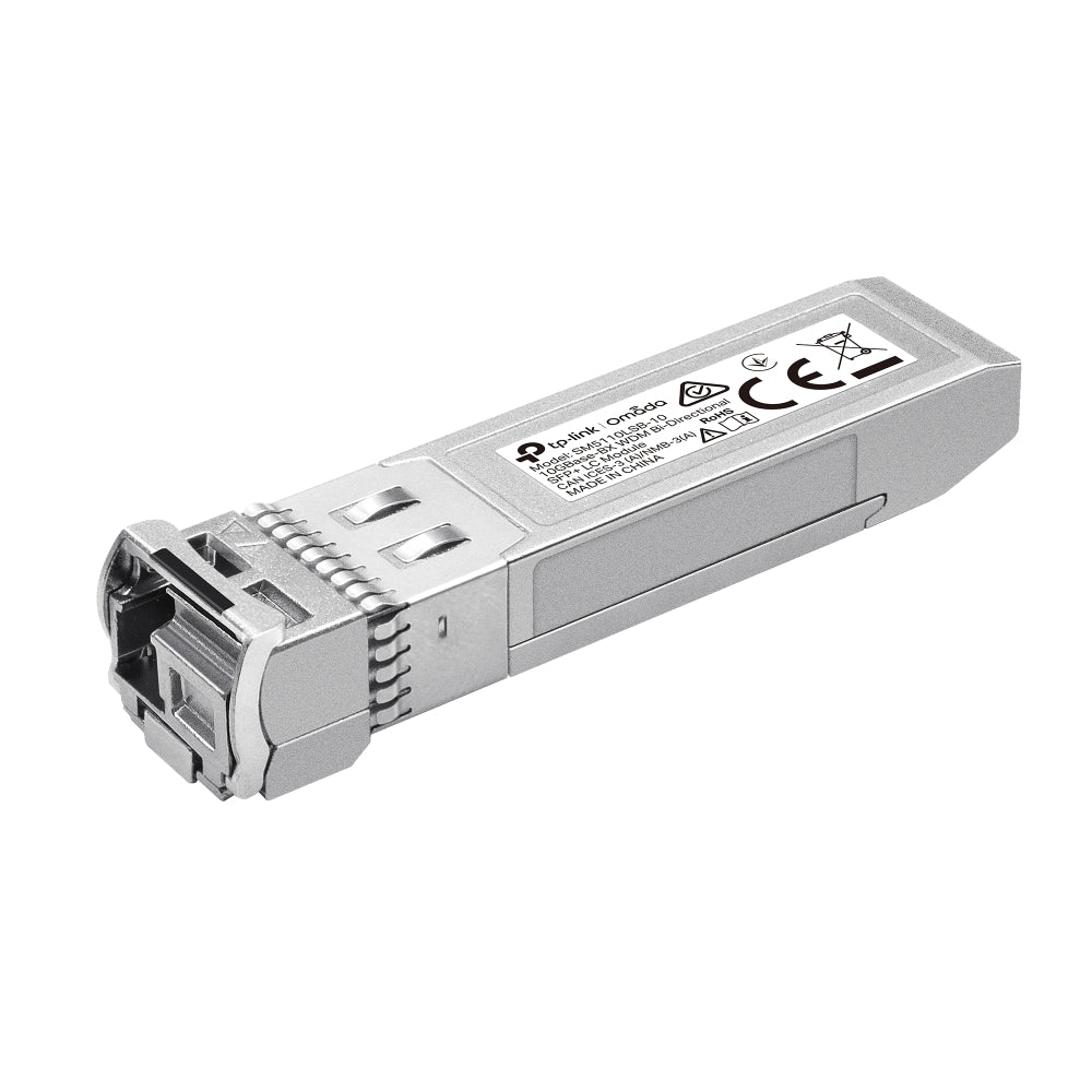 TP-Link Omada SM5110LSB-10 10GBase-BX Bi-Directional SFP+ LC Transceiver – 10km Range, WDM, Single-Mode, DDM, Hot-Pluggable