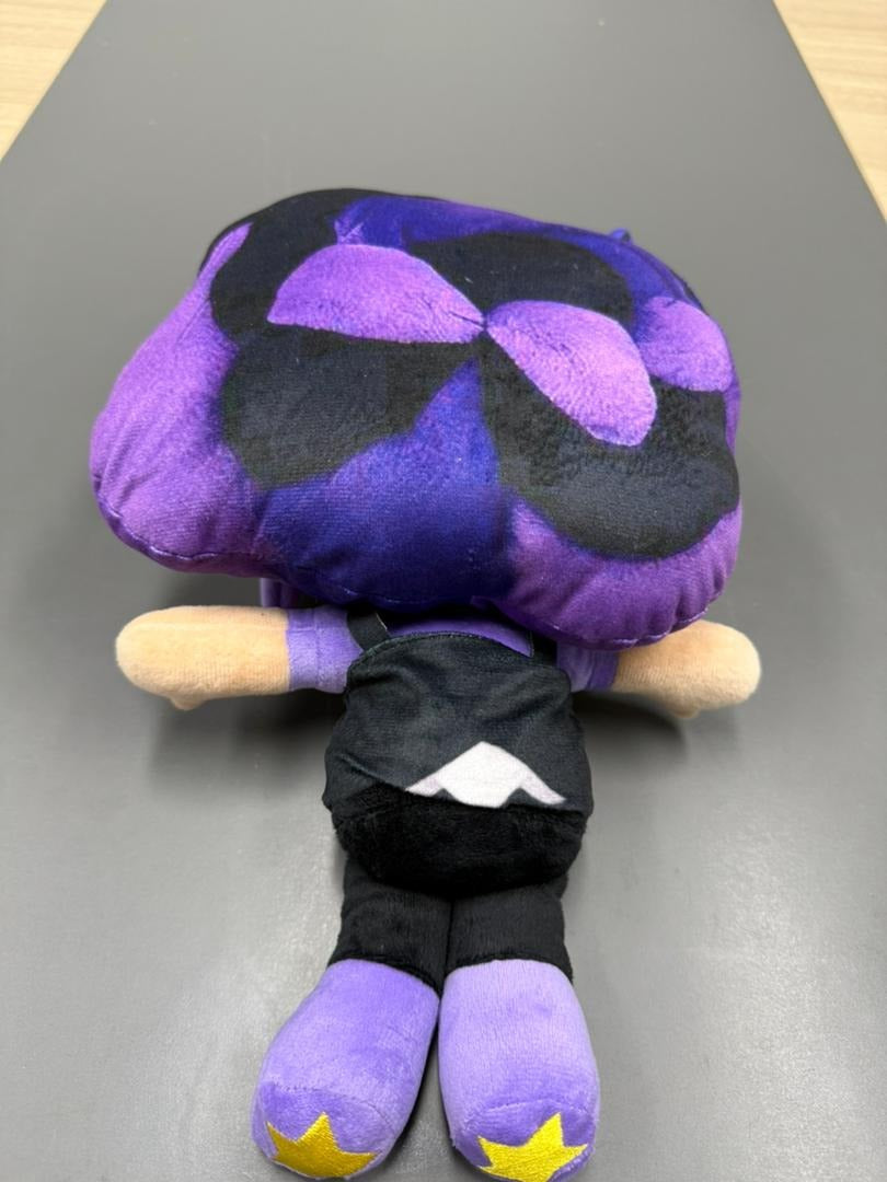 Purple Braided Monster Plush Dark Braids Star Overalls Plush 30cm