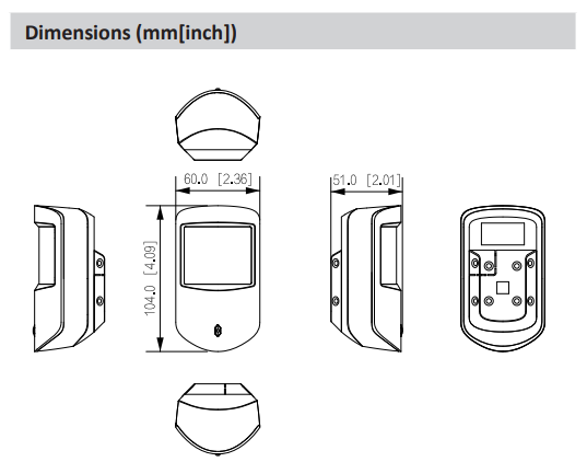 Dahua DHI‑ARD2231‑W2 Wireless Dual‑Tech Motion Detector – Reliable PIR + Microwave Intrusion Detection, AirShield