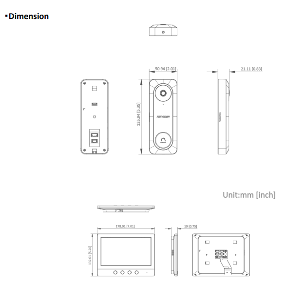 HiLook HA-KIT-A2 Four-Wire HD Video Intercom Kit – Plug & Play Home Entry Solution (HA-KIT-A2)