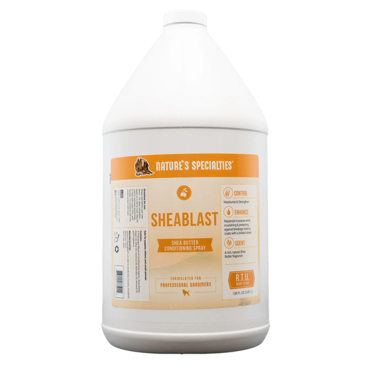 Hair conditioning spray bottle back label with ingredients and directions, white cap.