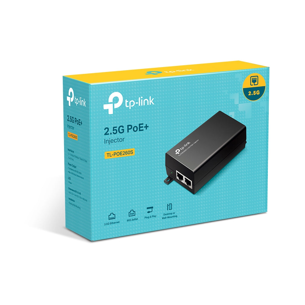 TL-POE260S | 2.5G PoE+ Injector | Up to 30W IEEE802.3af/at Compliant Gigabit Power Injector