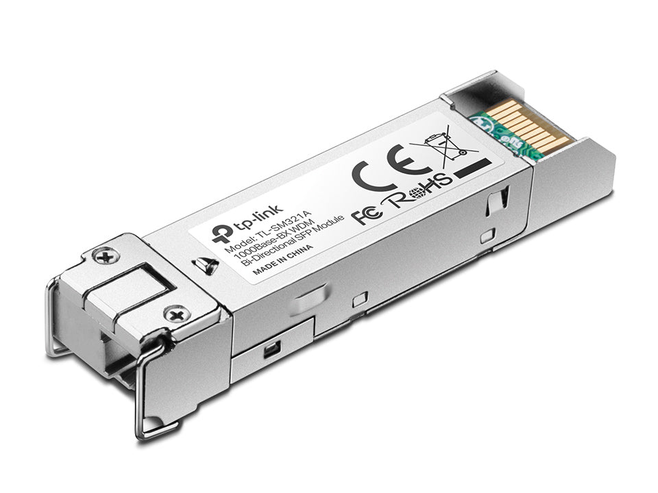 TP-Link TL-SM321A-2 | 1000Base-BX WDM Bi-Directional SFP Module – 2km LC Simplex | DDM | SFP-MSA Compliant