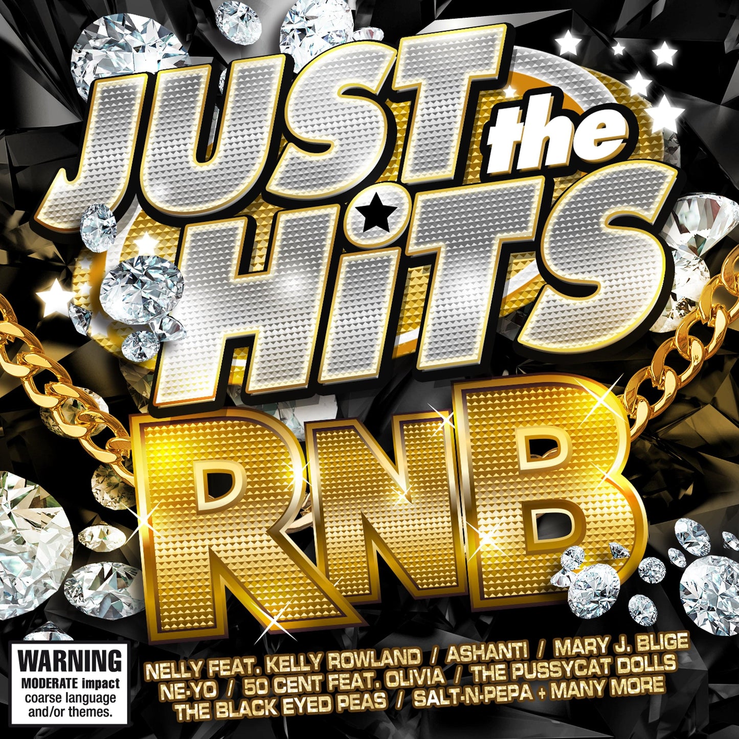 RnB CD album cover with gold "Just the Hits" lettering and diamond accents
