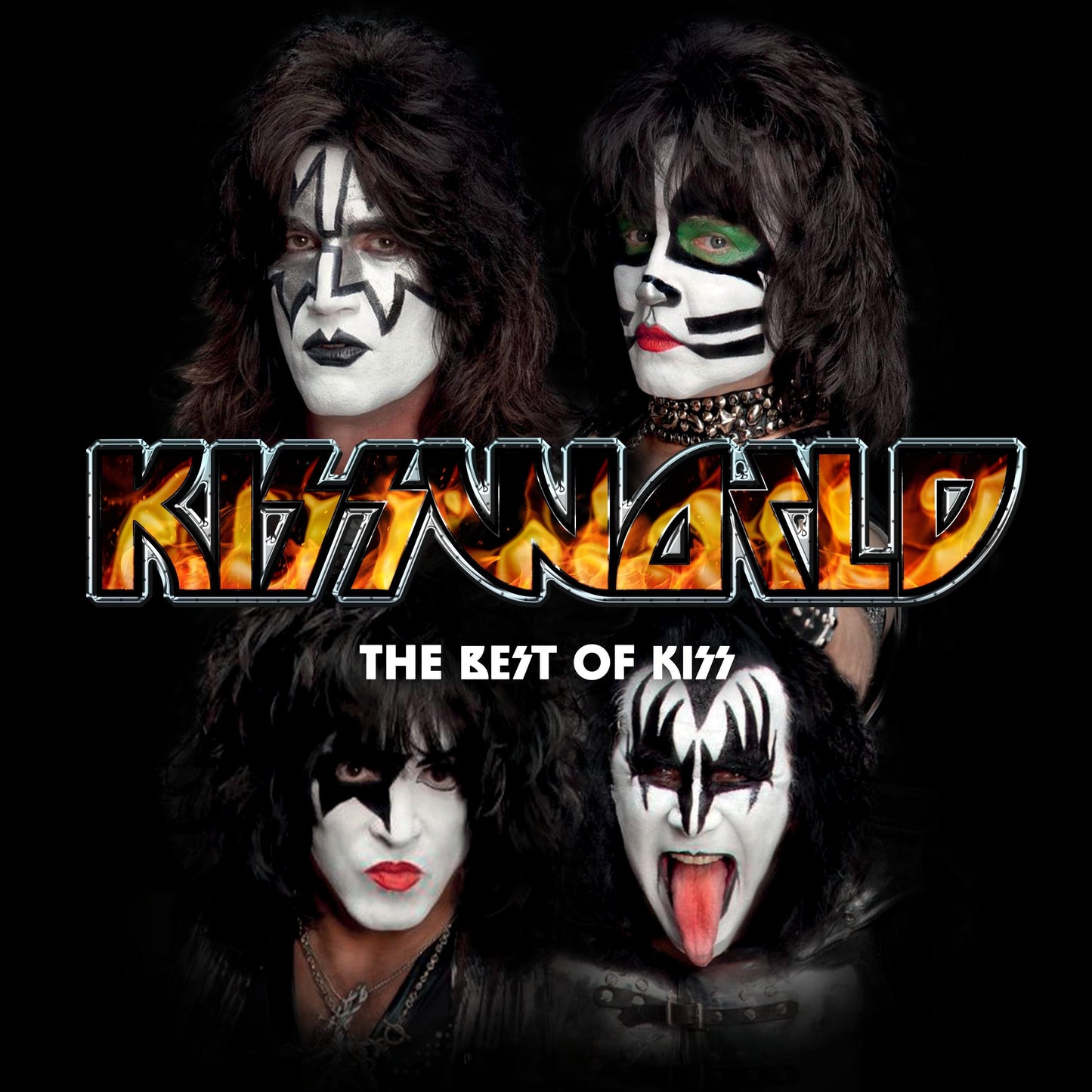 KISS CD album cover: four face-painted band members and 'KISSWORLD' title