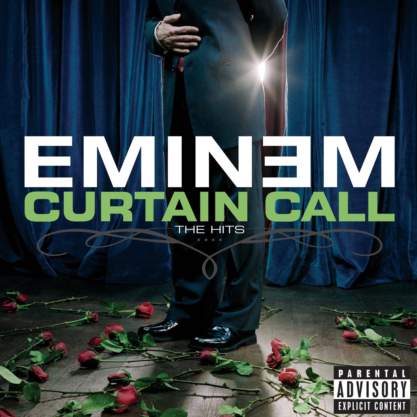 Eminem Curtain Call The Hits CD album cover with 'Parental Advisory'