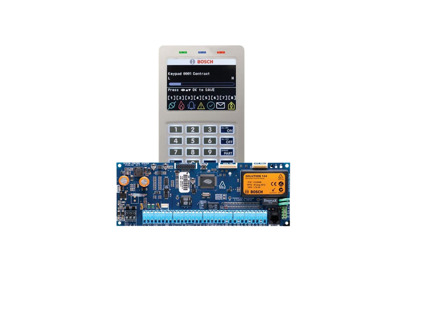 BOSCH, Solution 6000, Control panel PCB + WHITE Smart Prox key pad kit