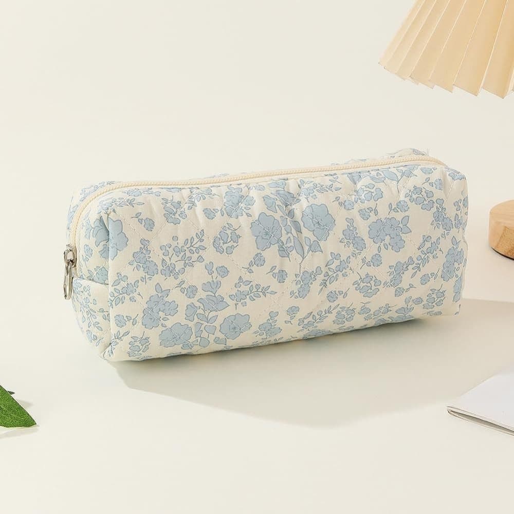 Floral Makeup Bag 3-Piece Set, Travel Toiletry Organizer, 20 x 10 cm