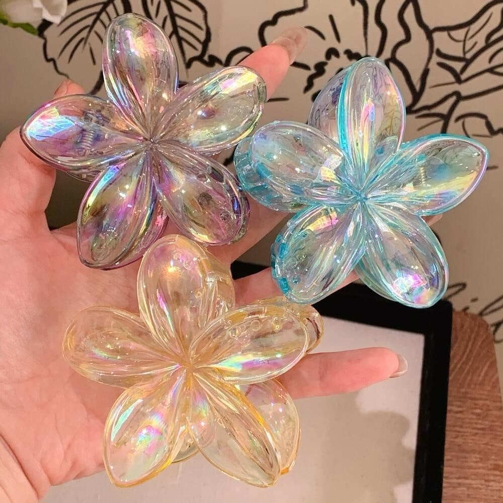 6-Pack Non-Slip Flower Hair Clips, with Flowers