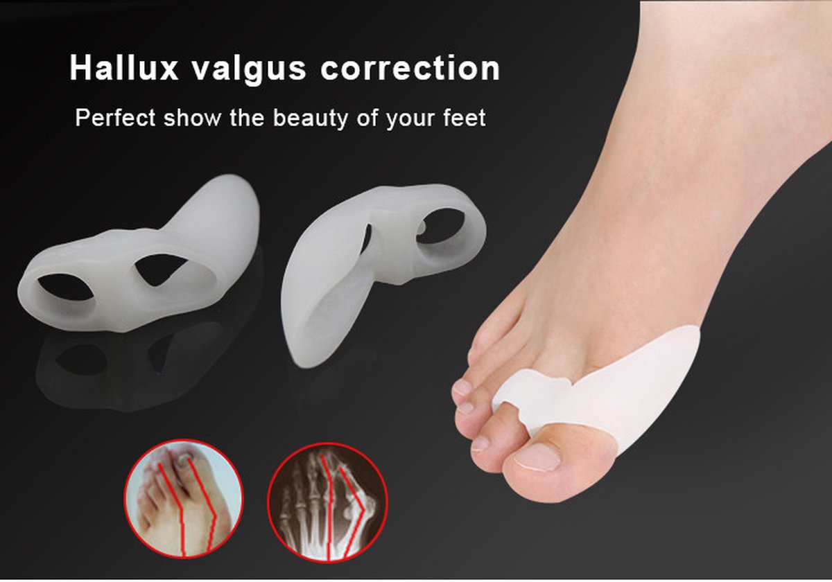 Silicone Toe Corrector | Toe Spreader | Hallux Valgus | Big and Little Toe Protector | 1 Pair