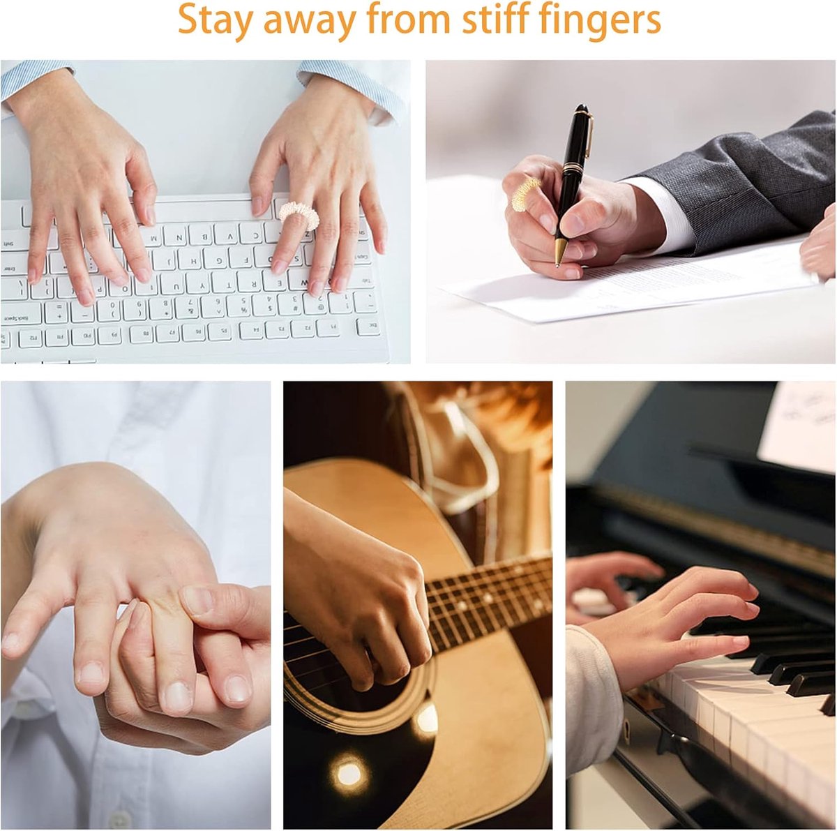 12 Finger Massage Rings - Finger Massage Rings - Acupressure Rings - Acupressure Rings - Finger Splints - Finger Massage Rings - For teenagers, adults - Relieves anxiety, relaxation - Massage improves blood circulation - One size