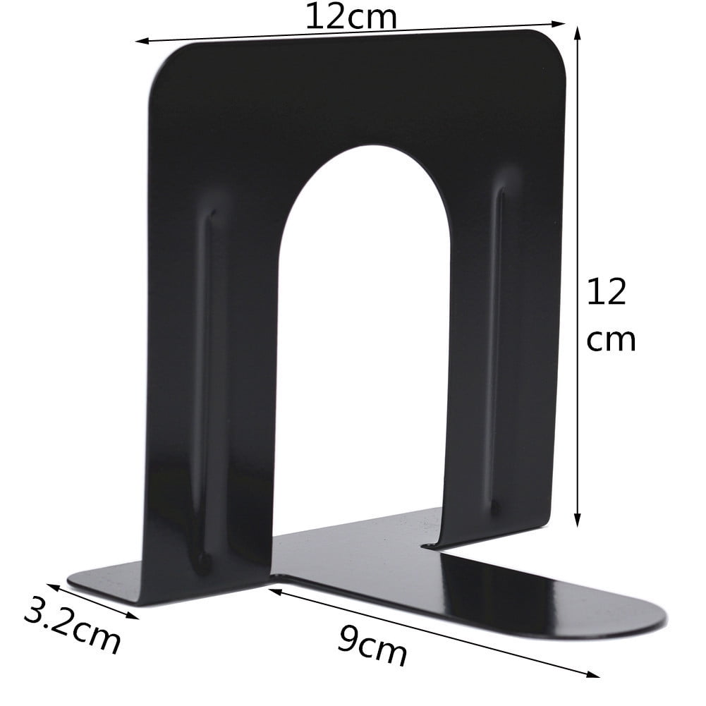 JWDX Hot Clearance! 1 1/4 Bookends Gauge Economy Pair x 3/4 Standard Heavy 5 x 5 4 & Stationery, 2Pc Book Baffle Book Clip Board Book Clip Support One Size Black