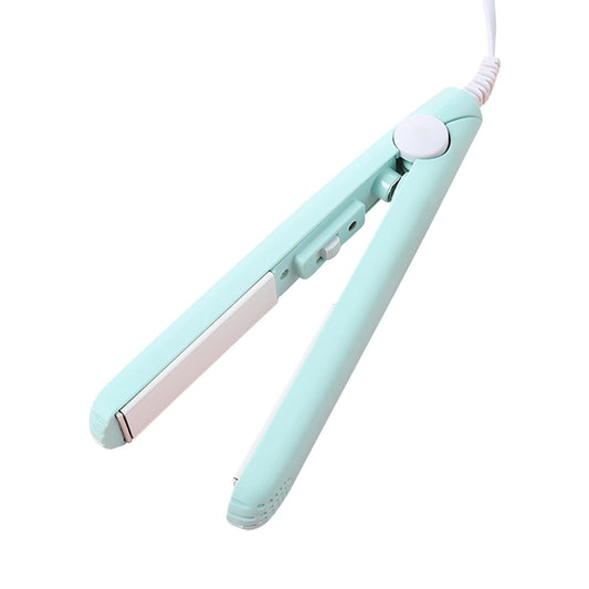 Mint mini hair straightener with two straightening plates and power cord