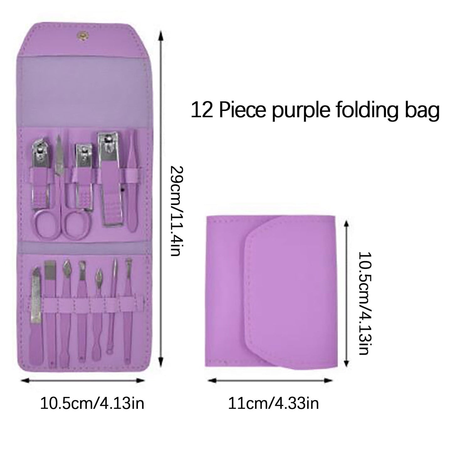 12 in 1 Piece Nail Clipper and Facial Care Tool Set - Manicure, Pedicure and Beauty Tool Set for Fingernail Toenail and Face Grooming Travel, Nail Cutters Scissors Kit for Manicure Tools Green