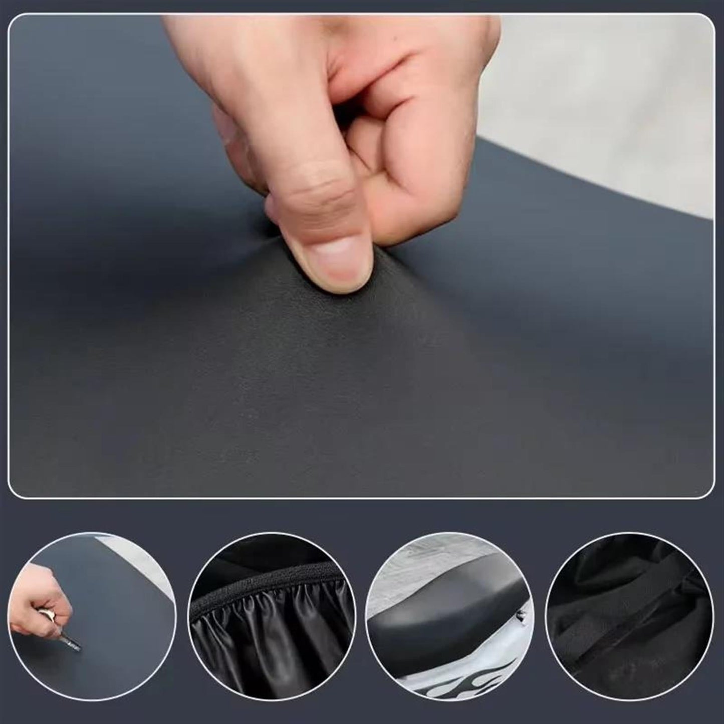 Summer Quick-Drying Motorcycle Cool Seat Cover, Universal Breathable Motorbike Seat Cushion Pad for Sun Protection, (Two sided elasticity)