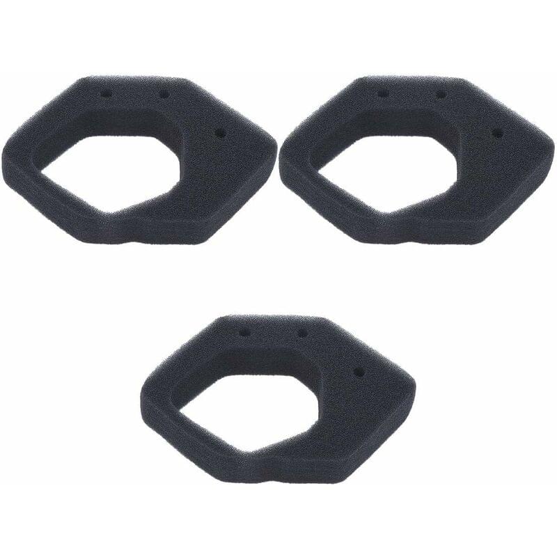 Foam air filter inserts set of three, black octagon with center hole and top vent holes
