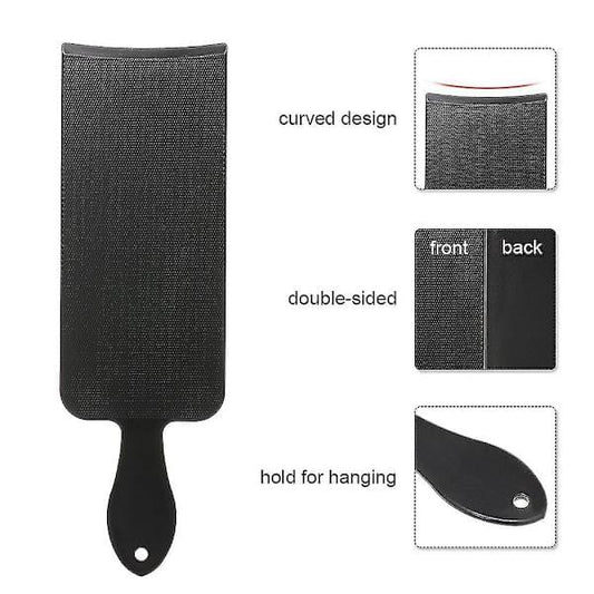 Hair dye coloring board tool with curved double-sided dark mesh panel and handle