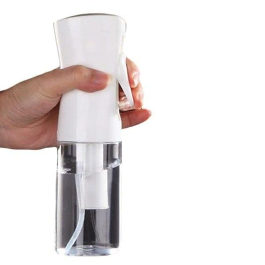 White hair water spray bottle with pump spray head and clear reservoir, 300 ml