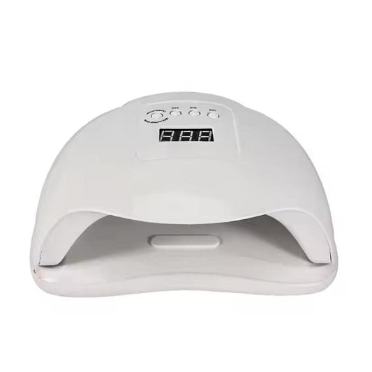White UV LED nail lamp with front control panel and digital LED display