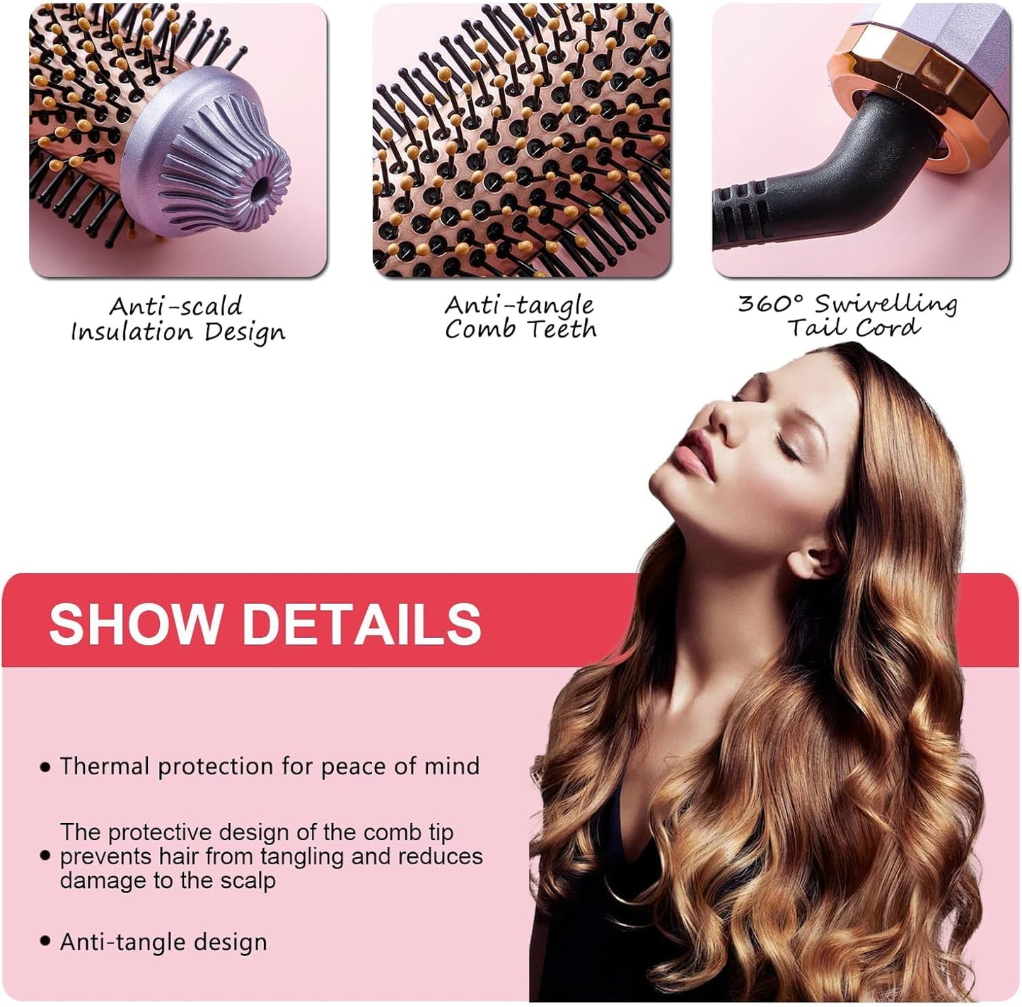 1 Piece Automatic Curling Iron Hair Curler Styling Tool Purple