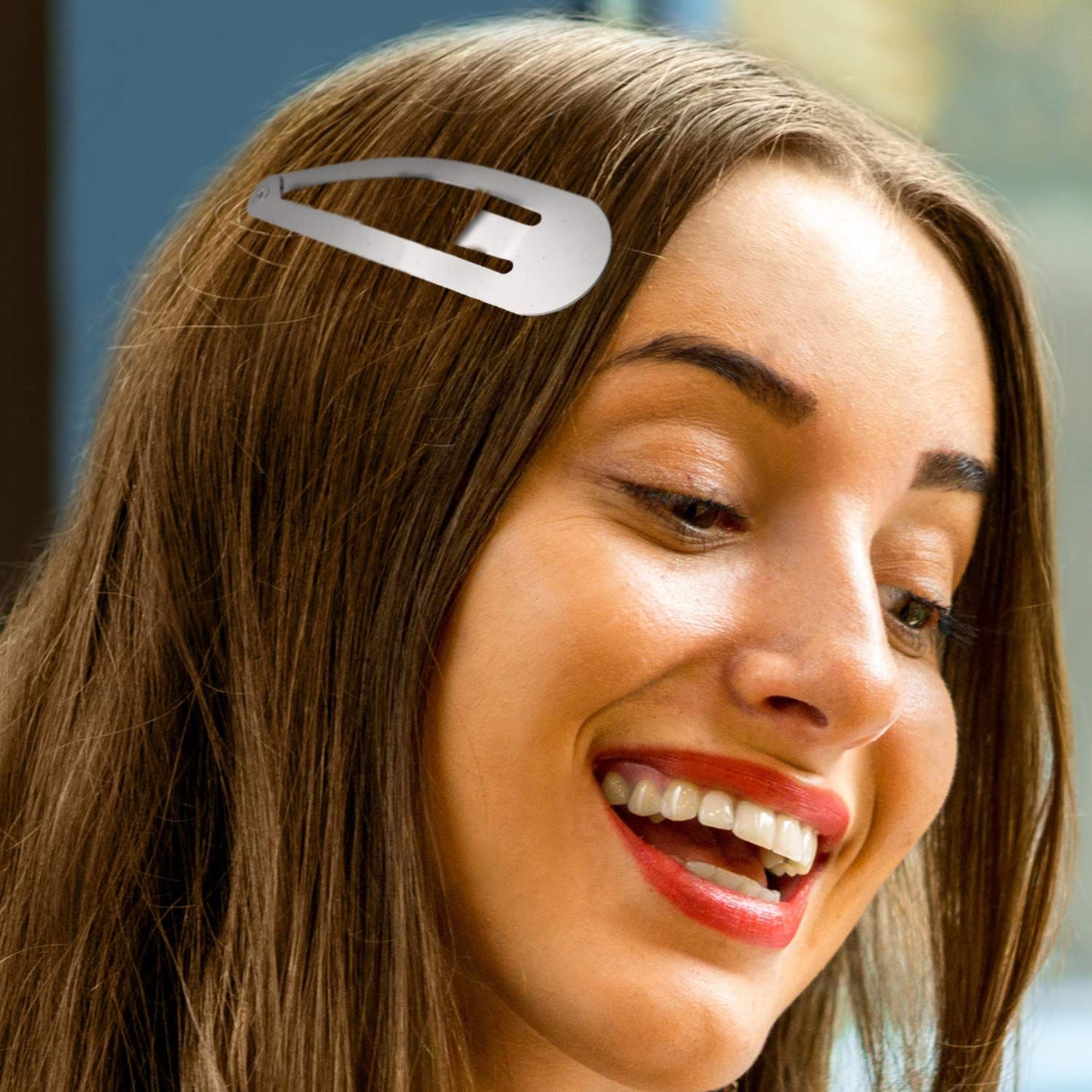 30 Pieces 3.1 Inch Large Metal Snap Hair Clips Nonslip Barrettes Women Hair Accessories(Silver)
