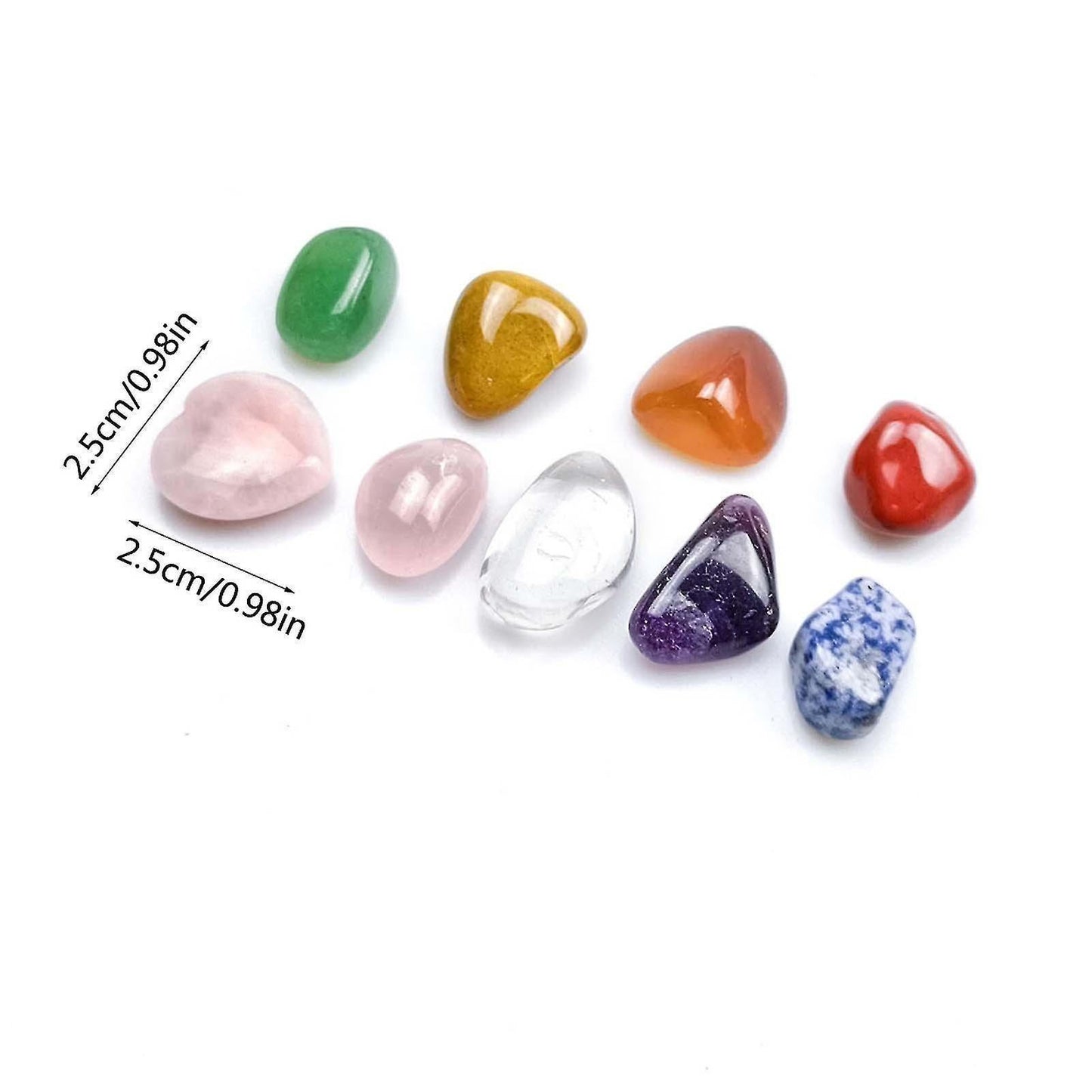 Seven Chakra Stones Colorful Set Amethyst Agate Jade Love Crystal Chakra Crafts