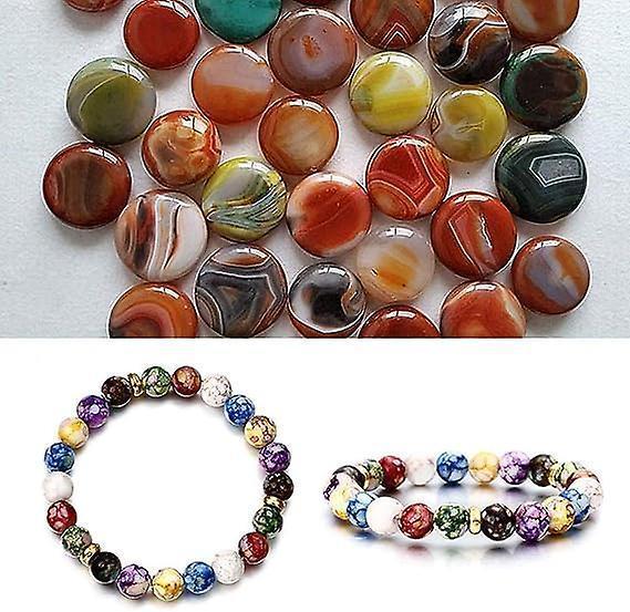 Healing Crystals Bracelet Handmade Natural Gemstones Beads Bracelet Elastic Natural Stone Yoga Beads Bracelet Bangle Gifts
