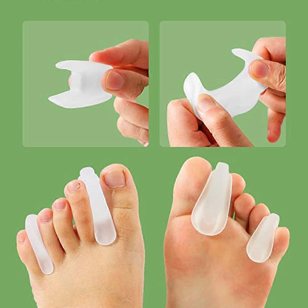 Silicone Toe Separators - Gel Toe Spacers for Overlapping Toes & Alignment