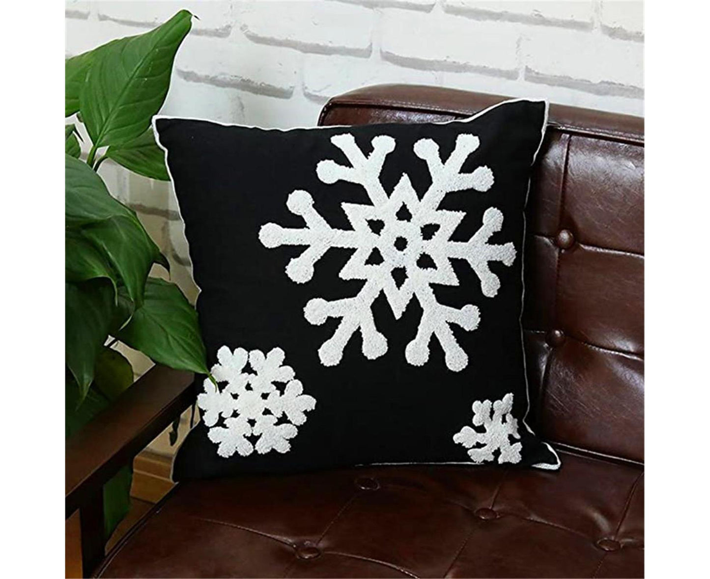 Xmas Throw Pillows Case for Living Room-Black