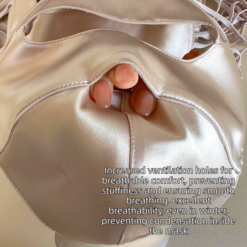 Mulberry Silk Sun Protection Face Mask – UV Blocking Breathable Dust Mask for Outdoor Cycling (Short Style, Pink)