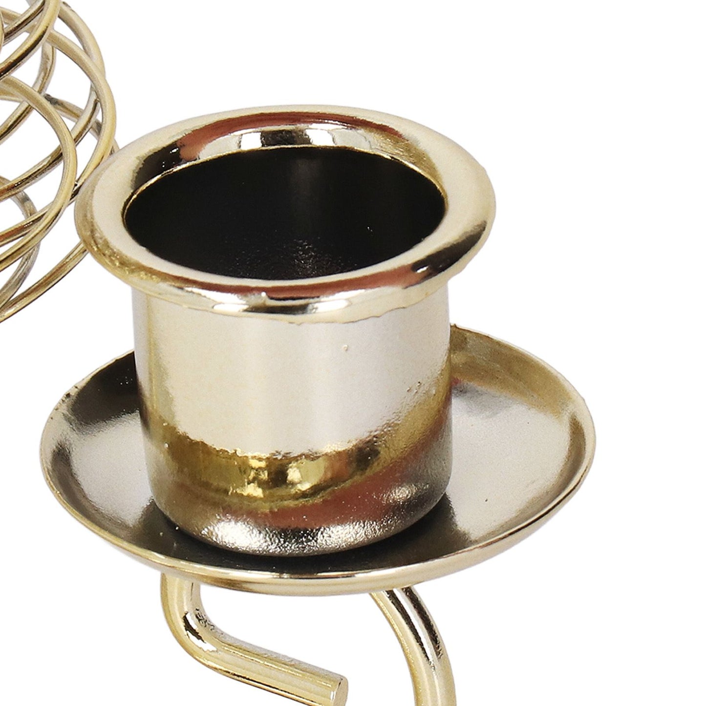 Candlestick Ornaments European Metal Christmas Tree Shape Wax Candle Holder Home Decoration Double Holder Gold