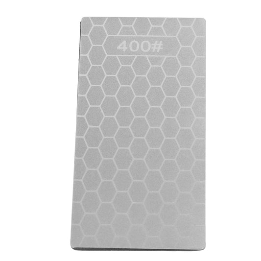 Rectangle diamond sharpening stone, light gray honeycomb texture, 400# grit marking