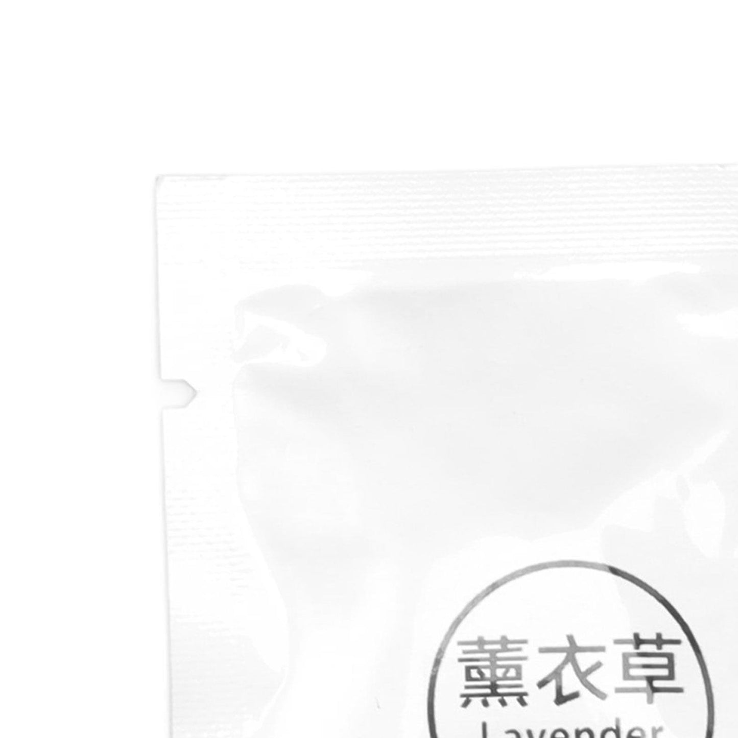 Lavender label on white car fragrance replacement tablet sachet