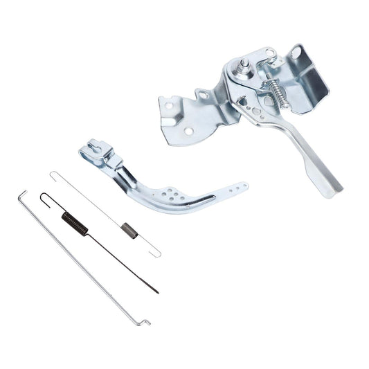 Throttle governor linkage assembly kit with lever, spring parts, and metal brackets
